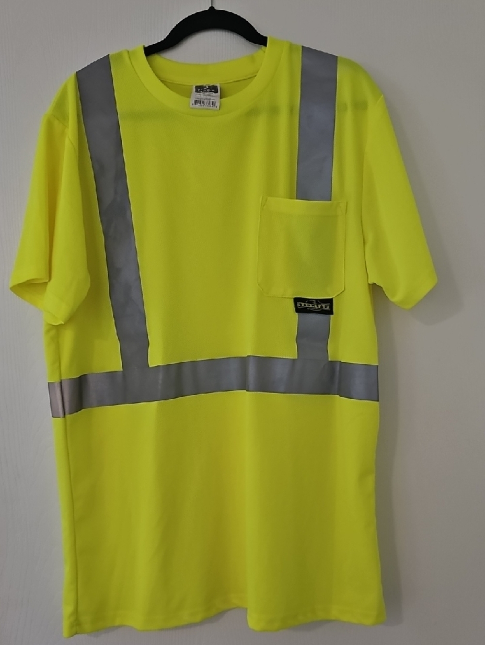 High-Visibility Yellow Short Sleeve Safety Tee with Reflective Tape